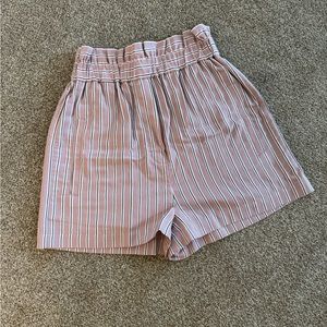 Tibi Paperbag Striped Shorts - XS